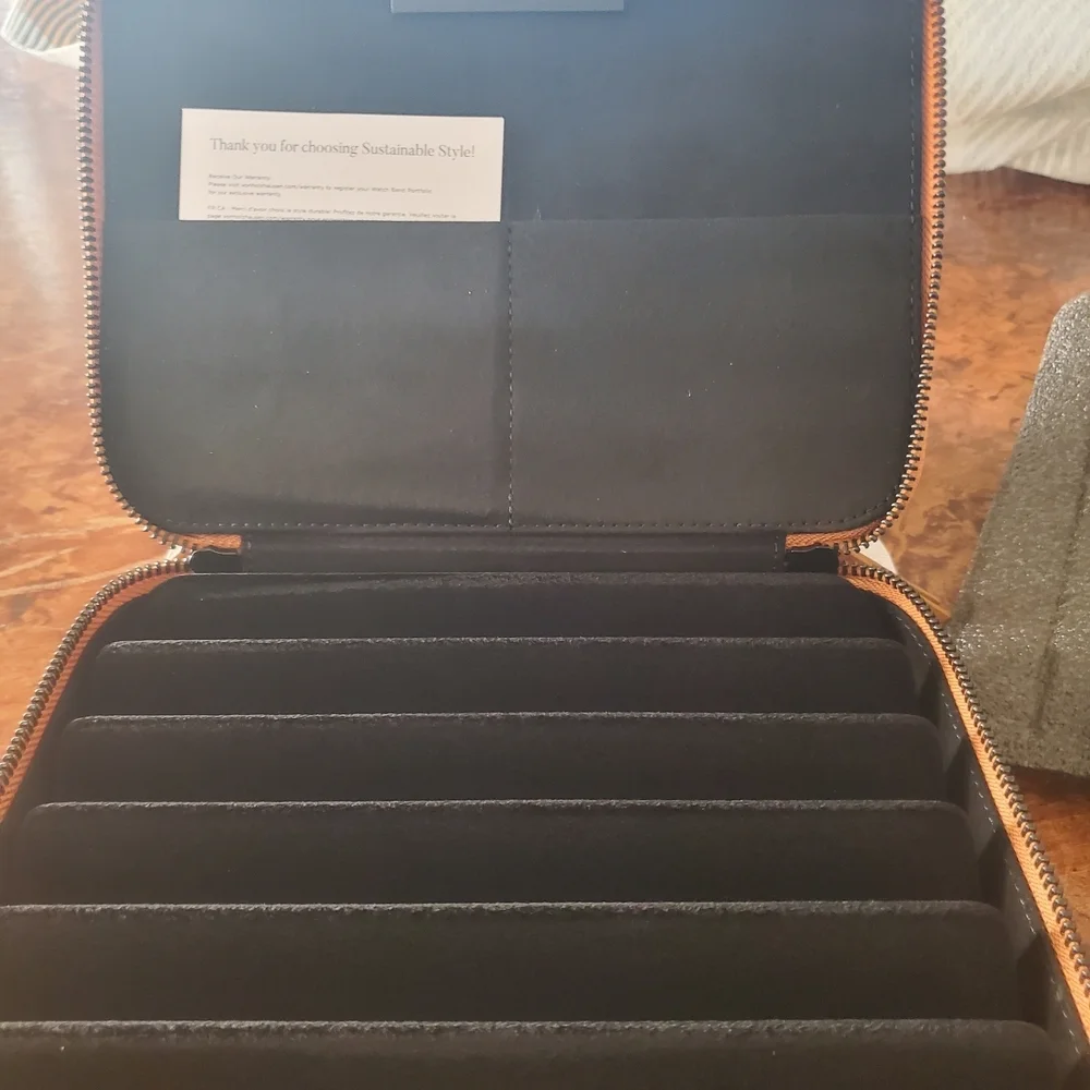 Von Holzhausen Watch Band Portfolio Leather,reinvented Organizer Black Or Tan